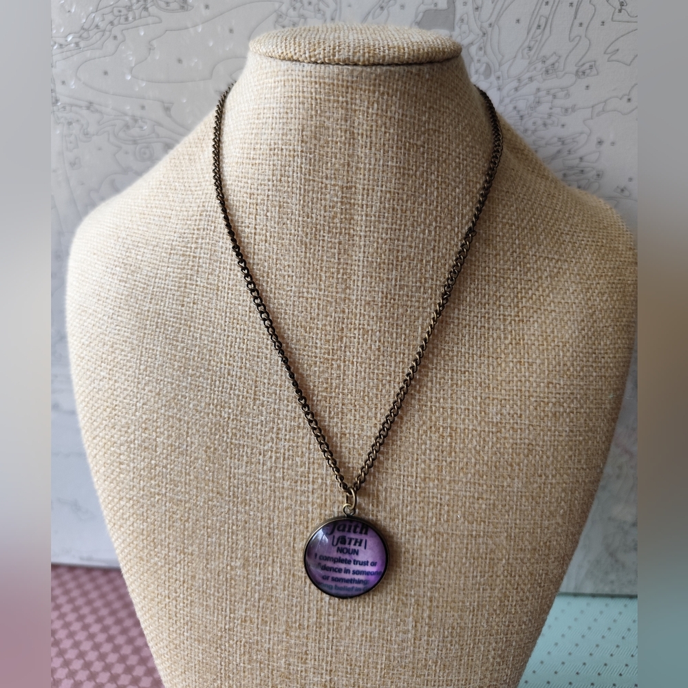 4/$20💥Purple Faith Definition Pendant Necklace